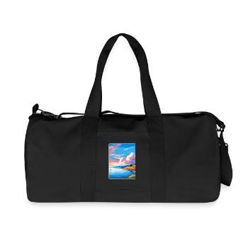 Isle Of Bute Schottland Uk Reise Poster Souvenir - Recycelte Canvas-Sporttasche von Stanley/Stella - Schwarz - Vorne