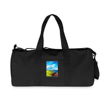 Isle Of Muck Schottland Uk Reise Poster Souvenir - Recycelte Canvas-Sporttasche von Stanley/Stella - Schwarz - Vorne