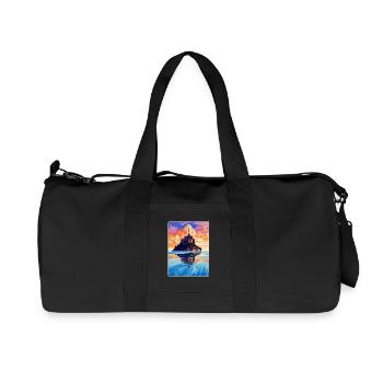Mont Saint Michel Frankreich Vintage Reiseposter WPA - Recycelte Canvas-Sporttasche von Stanley/Stella - Schwarz - Vorne