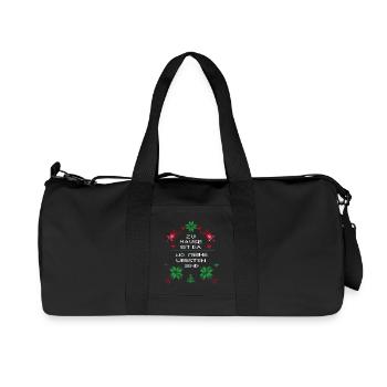 Weihnachten zu Hause ist da wo meine Liebsten sind - Recycelte Canvas-Sporttasche von Stanley/Stella - Schwarz - Vorne
