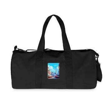 Bruxelles Belgique Poster de voyage vintage souvenir - Sac de sport en toile recyclée Stanley/Stella - noir - Devant
