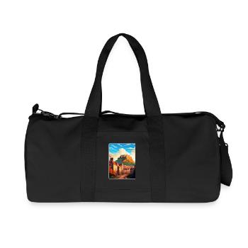 Edinburgh Schottland Großbritannien Reiseposter Souvenir WPA - Recycelte Canvas-Sporttasche von Stanley/Stella - Schwarz - Vorne