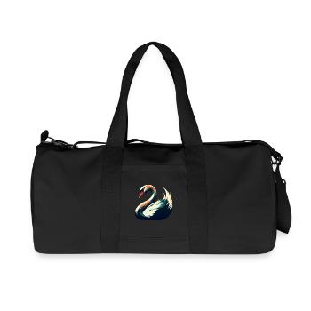 Schwan Cartoon Figur Buntes Haustier Tier - Recycelte Canvas-Sporttasche von Stanley/Stella - Schwarz - Vorne