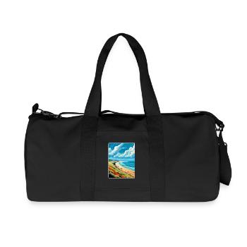 Chesil Beach, England, Vereinigtes Königreich, Reiseposter, Souvenir, WPA - Recycelte Canvas-Sporttasche von Stanley/Stella - Schwarz - Vorne
