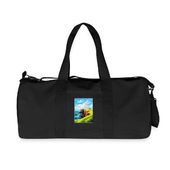 Dunnet Head Schottland Großbritannien Reiseposter Souvenir WPA - Recycelte Canvas-Sporttasche von Stanley/Stella - Schwarz - Vorne