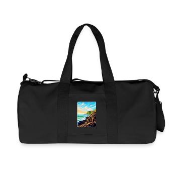 Giant Causeway Irland Uk Reiseposter Souvenir - Recycelte Canvas-Sporttasche von Stanley/Stella - Schwarz - Vorne
