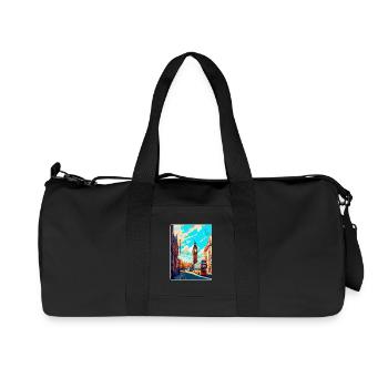 Londres, Angleterre, Royaume-Uni, Affiche de voyage vintage, Souvenir - Sac de sport en toile recyclée Stanley/Stella - noir - Devant