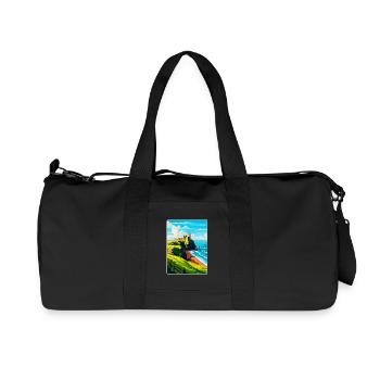 Dunnottar Castle England Uk Reise Poster Souvenir - Recycelte Canvas-Sporttasche von Stanley/Stella - Schwarz - Vorne