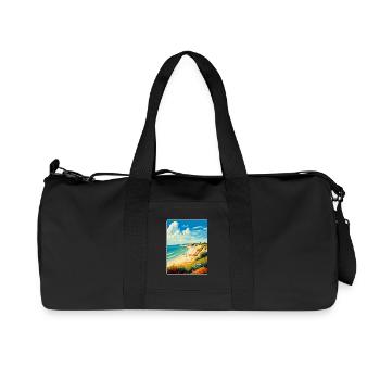 Hengistbury Head England Uk Reise Poster Souvenir - Recycelte Canvas-Sporttasche von Stanley/Stella - Schwarz - Vorne