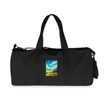 South Downs Nationalpark Reiseplakat Souvenir - Recycelte Canvas-Sporttasche von Stanley/Stella - Schwarz - Vorne