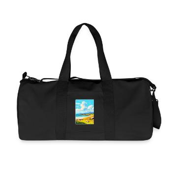 Isle Of Barra Schottland Vereinigtes Königreich Vintage Reiseposter - Recycelte Canvas-Sporttasche von Stanley/Stella - Schwarz - Vorne