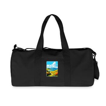 Isle Of Kerrera Schottland Vereinigtes Königreich Vintage Reiseposter - Recycelte Canvas-Sporttasche von Stanley/Stella - Schwarz - Vorne