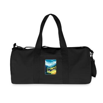 Zell am Ziller Österreich Vintage Reiseposter WPA - Recycelte Canvas-Sporttasche von Stanley/Stella - Schwarz - Vorne