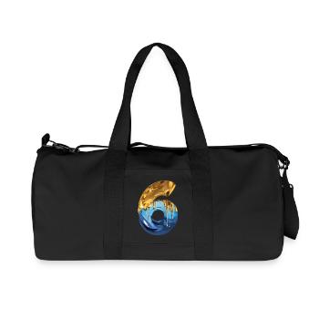 NON. 6 NUMÉRO 6 COOL 6E ANNIVERSAIRE - Sac de sport en toile recyclée Stanley/Stella - noir - Devant