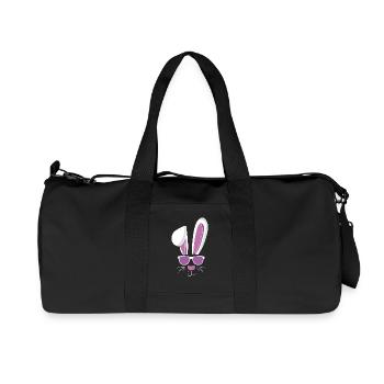 Cooler Skihase und Osterhase - Recycelte Canvas-Sporttasche von Stanley/Stella - Schwarz - Vorne