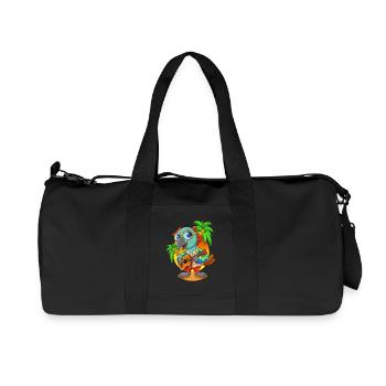 Drôle de perroquet d’été plage lunettes de soleil hawaïenne - Sac de sport en toile recyclée Stanley/Stella - noir - Devant