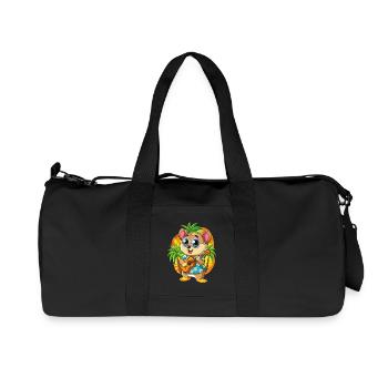 Lustige Hamster Cartoon Sommer Strand Sonnenbrille - Recycelte Canvas-Sporttasche von Stanley/Stella - Schwarz - Vorne