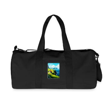Färöer Inseln Dänemark Vintage Reiseposter WPA - Recycelte Canvas-Sporttasche von Stanley/Stella - Schwarz - Vorne