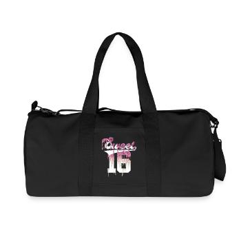 SWEET 16 ENFIN 16ÈME ANNIVERSAIRE - Sac de sport en toile recyclée Stanley/Stella - noir - Devant