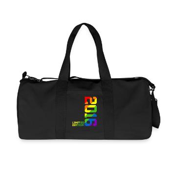 LGBTQ 2016 REGENBOGEN QUEER 9. GEBURTSTAG PRIDE - Recycelte Canvas-Sporttasche von Stanley/Stella - Schwarz - Vorne
