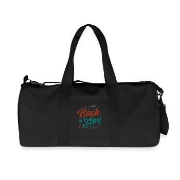 Back to school - Recycelte Canvas-Sporttasche von Stanley/Stella - Schwarz - Vorne