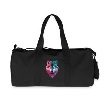 Spirit Wolf - Recycled Canvas Sports Bag by Stanley/Stella - black - Front