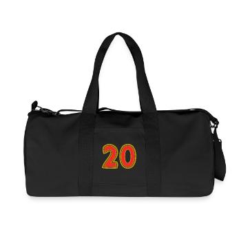 20. 20 ANS. 20e ANNIVERSAIRE. ANNIVERSAIRE 20 ANS. - Sac de sport en toile recyclée Stanley/Stella - noir - Devant