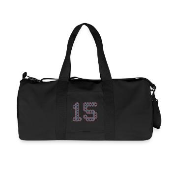 ANNIVERSAIRE. 15. 15 ANS. 15e ANNIVERSAIRE - Sac de sport en toile recyclée Stanley/Stella - noir - Devant