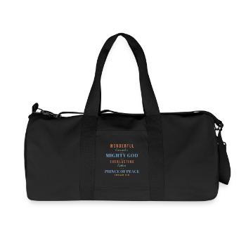 Wonderful Counselor Mighty God – Isaiah 9:6 - Recycelte Canvas-Sporttasche von Stanley/Stella - Schwarz - Vorne