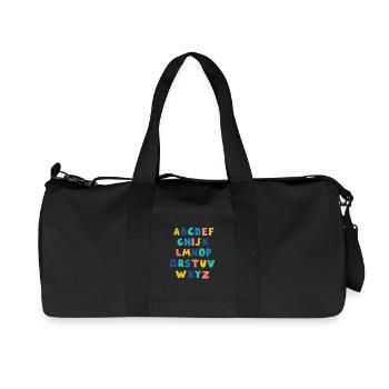 Lebendiges Alphabet - Recycelte Canvas-Sporttasche von Stanley/Stella - Schwarz - Vorne