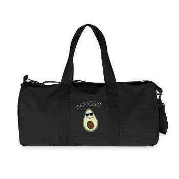 Mamacado Avocado Cartoon mit Sonnenbrille - Recycelte Canvas-Sporttasche von Stanley/Stella - Schwarz - Vorne