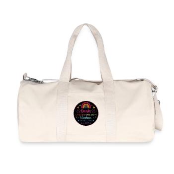 Danke dass Du uns beim Wachsen geholfen hast - Recycelte Canvas-Sporttasche von Stanley/Stella - Naturweiß - Vorne