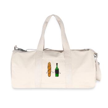 Baguette Wine - Recycelte Canvas-Sporttasche von Stanley/Stella - Naturweiß - Vorne