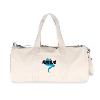 Respektiert Relief – drückt dein Herz aus – respektiert - Recycelte Canvas-Sporttasche von Stanley/Stella - Naturweiß - Vorne