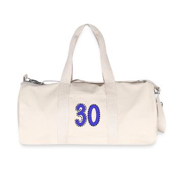 30. 30 ANS. 30e ANNIVERSAIRE. ANNIVERSAIRE 30 ANS. - Sac de sport en toile recyclée Stanley/Stella - blanc naturel - Devant