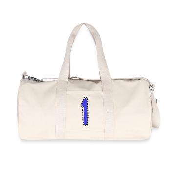 1. 1 AN. 1er ANNIVERSAIRE. ANNIVERSAIRE 1 AN - Sac de sport en toile recyclée Stanley/Stella - blanc naturel - Devant