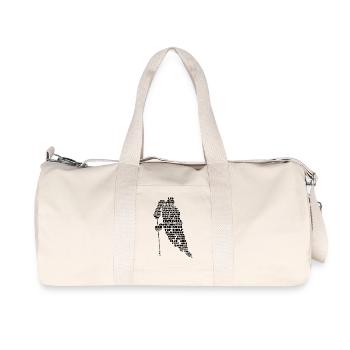 Sprache der Hockey (Schwarz) - Recycelte Canvas-Sporttasche von Stanley/Stella - Naturweiß - Vorne