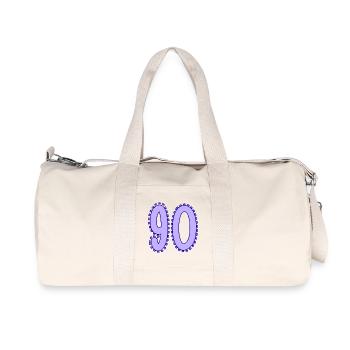 90. 90 ANS. 90e ANNIVERSAIRE. ANNIVERSAIRE 90 ANS. - Sac de sport en toile recyclée Stanley/Stella - blanc naturel - Devant