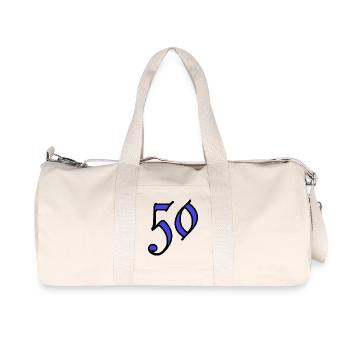 50. 50 ANS. 50e ANNIVERSAIRE. ANNIVERSAIRE 50 ANS. - Sac de sport en toile recyclée Stanley/Stella - blanc naturel - Devant