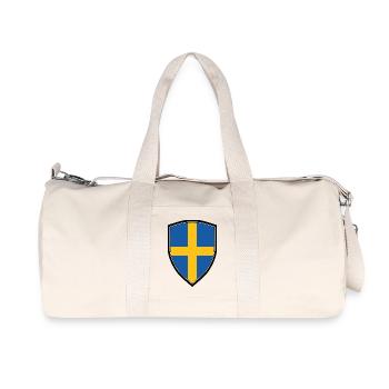 SWEDEN FLAG SHIELD - Recycelte Canvas-Sporttasche von Stanley/Stella - Naturweiß - Vorne
