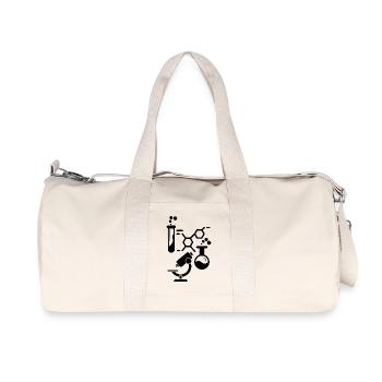 Neurons Chemistry Science Periodic Table Laboratory - Recycled Canvas Sports Bag by Stanley/Stella - natural - Front