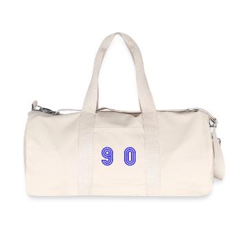 90. 90 ANS. 90e ANNIVERSAIRE. ANNIVERSAIRE 90 ANS. - Sac de sport en toile recyclée Stanley/Stella - blanc naturel - Devant