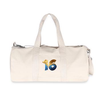 NO. 16 NUMBER 16 COOL 16TH BIRTHDAY - Recycled Canvas Sports Bag by Stanley/Stella - natural - Front