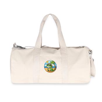 Lizard Lustige Cartoon Sommer Strand Sonnenbrille - Recycelte Canvas-Sporttasche von Stanley/Stella - Naturweiß - Vorne