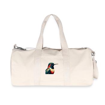 Kolibri Zeichentrickfigur Buntes Haustier Tier - Recycelte Canvas-Sporttasche von Stanley/Stella - Naturweiß - Vorne