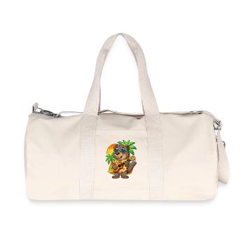 Lustige Biber Cartoon Sommer Strand Sonnenbrille - Recycelte Canvas-Sporttasche von Stanley/Stella - Naturweiß - Vorne