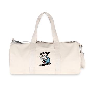 Opa's Angelexperte - Angeln mit Opa - Recycelte Canvas-Sporttasche von Stanley/Stella - Naturweiß - Vorne