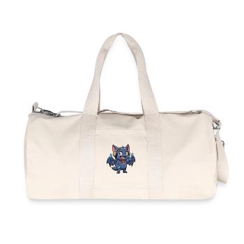 Fledermaus Lustige Zeichentrickfigur Kopfhörer Musik - Recycelte Canvas-Sporttasche von Stanley/Stella - Naturweiß - Vorne