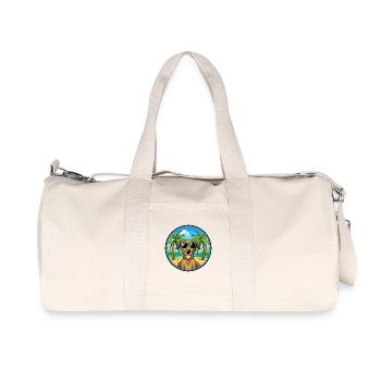 Polnische Jagdhunderasse Cartoon Sonnenbrille Strand - Recycelte Canvas-Sporttasche von Stanley/Stella - Naturweiß - Vorne