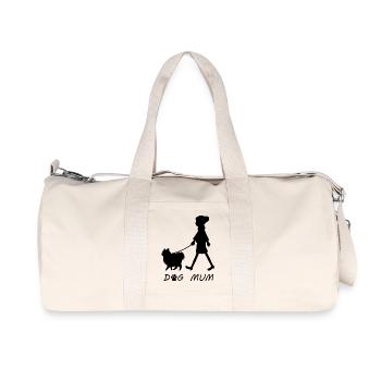 Dog Mum - Recycelte Canvas-Sporttasche von Stanley/Stella - Naturweiß - Vorne
